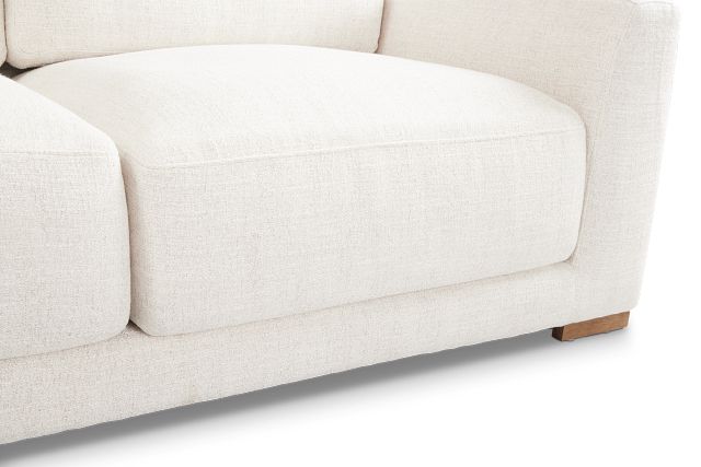 Maeve Light Beige Fabric Medium Left Facing Cuddler Sectional