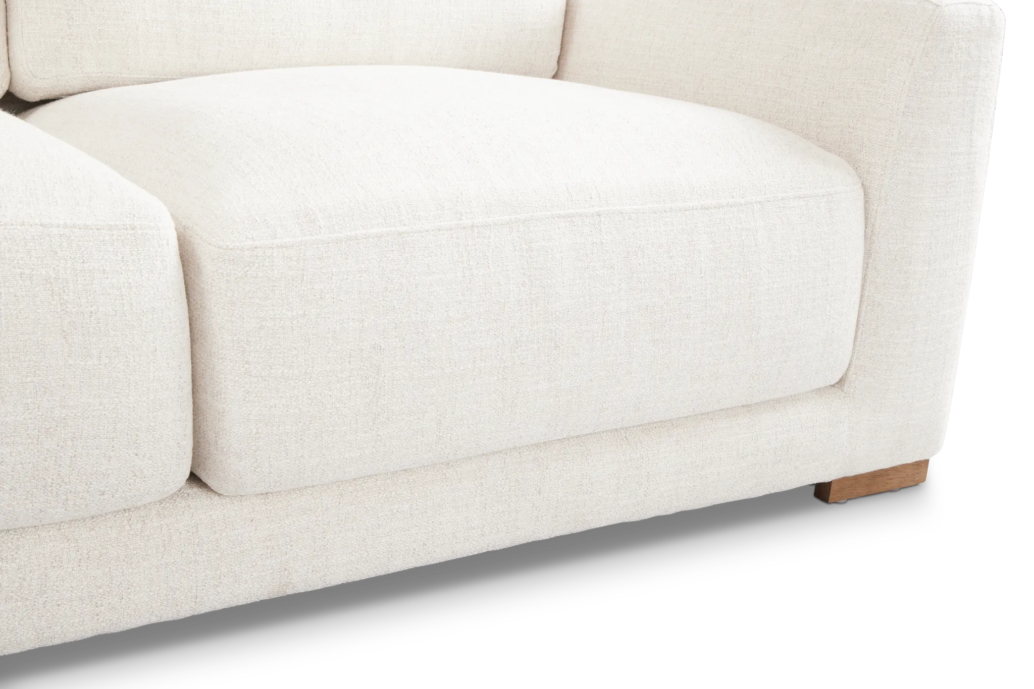 Maeve Light Beige Fabric Medium Left Facing Cuddler Sectional