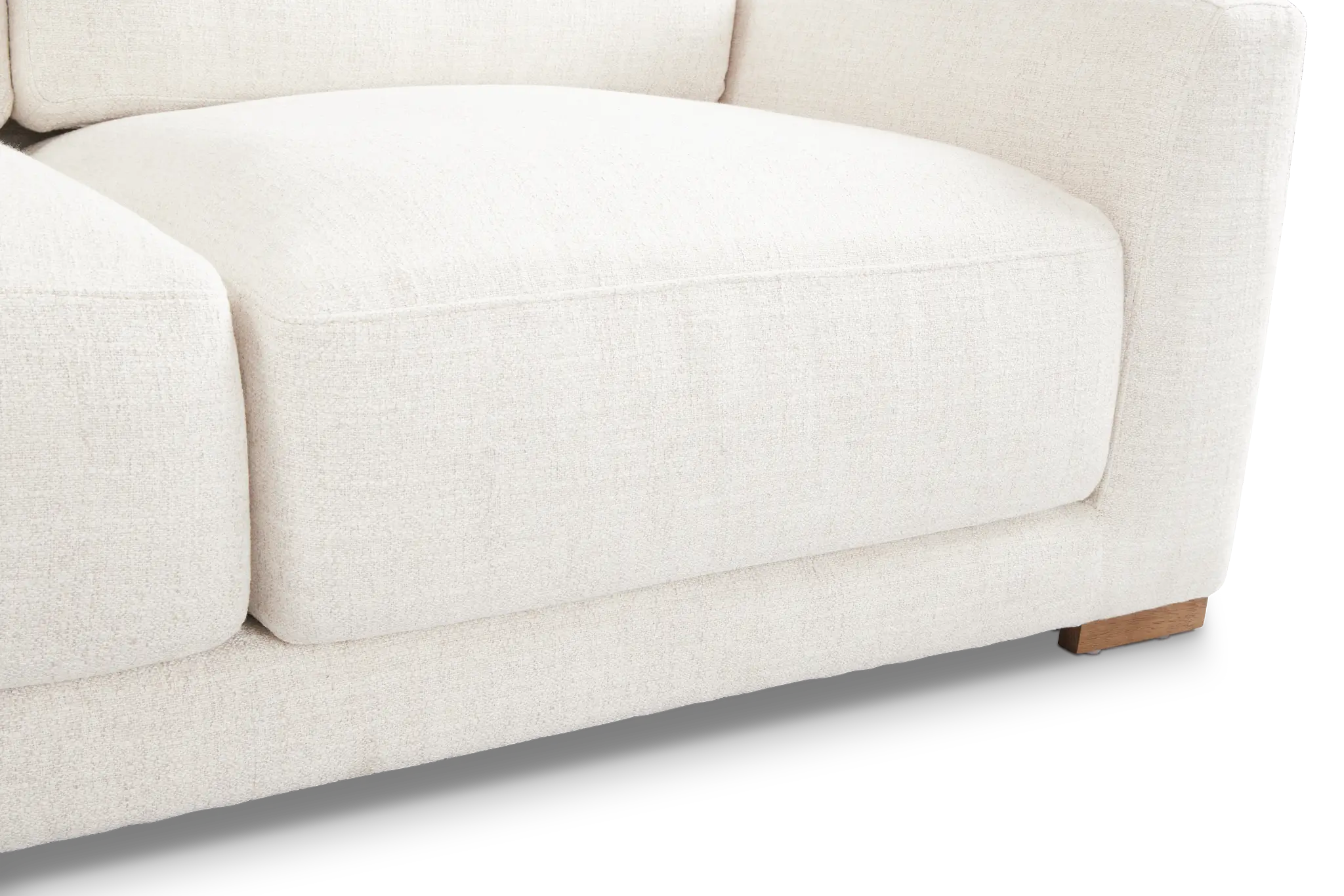 Maeve Light Beige Fabric Medium Left Facing Cuddler Sectional Maeve Light Beige Fabric Medium Left Facing Cuddler Sectional