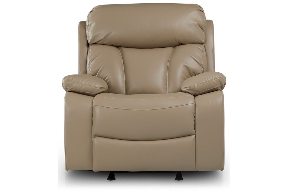 Dustin Beige Micro Rocker Recliner