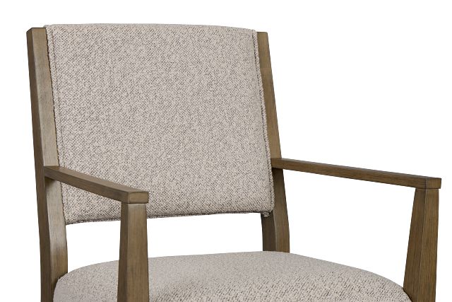 Vance Light Tone Upholstered Arm Chair