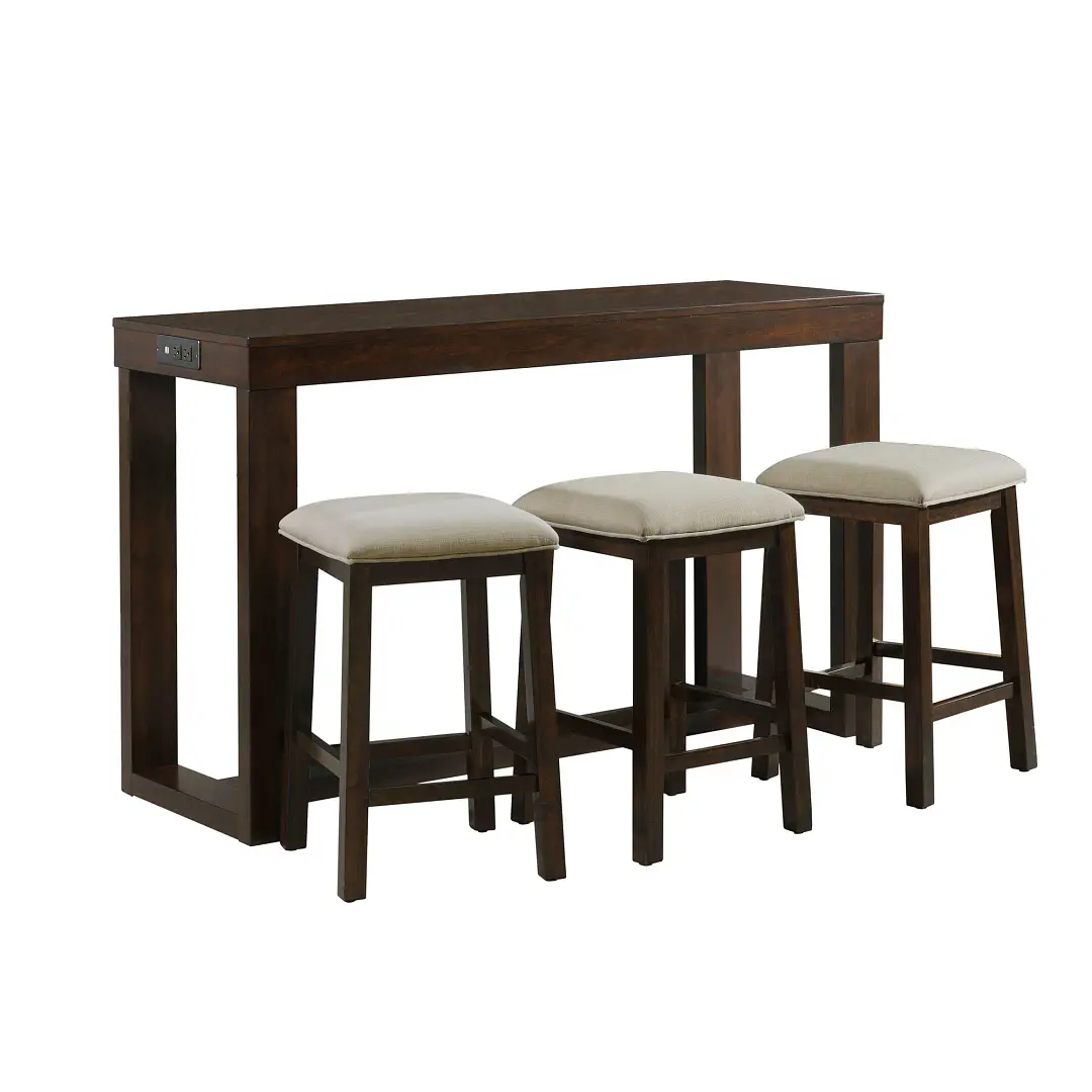 Aldo Dark Tone Sofa Table With 3 Stools Aldo Dark Tone Sofa Table With 3 Stools