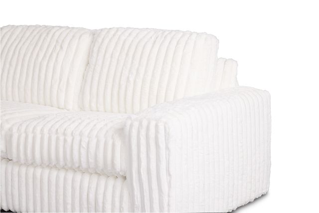 Teddy White Fabric Medium Two-arm Sectional