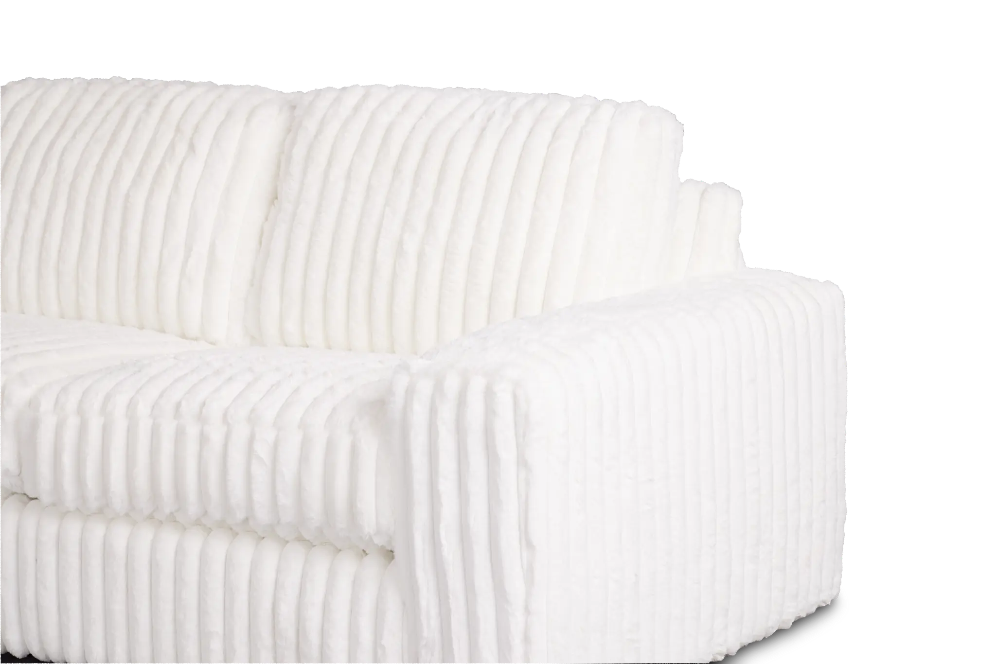 Teddy White Fabric Medium Two-arm Sectional Teddy White Fabric Medium Two-arm Sectional