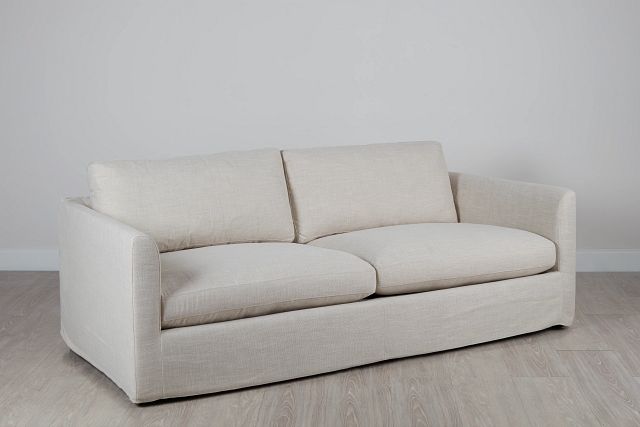 Willow 89 Light Beige Fabric Sofa