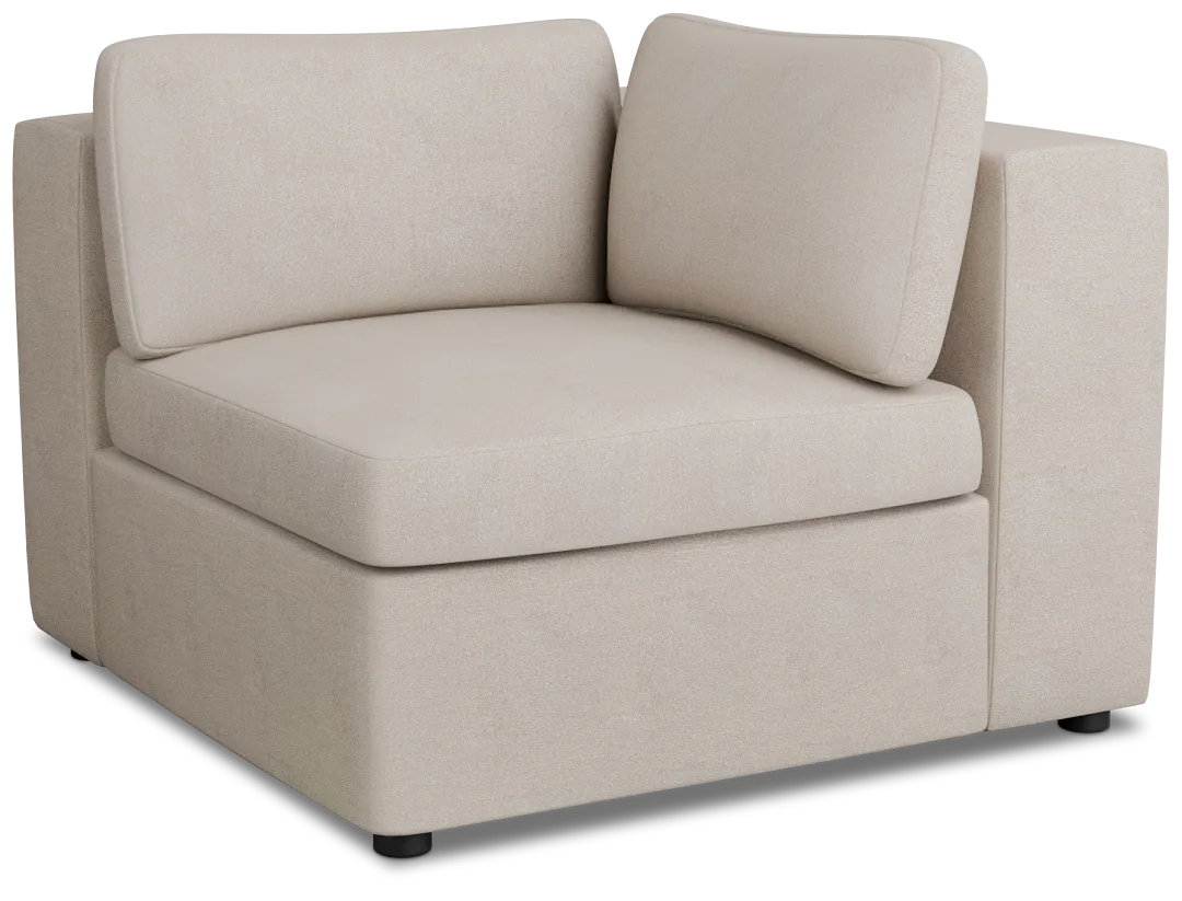 Destin Sutton Beige Fabric Corner Chair