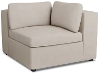 Destin Sutton Beige Fabric Corner Chair