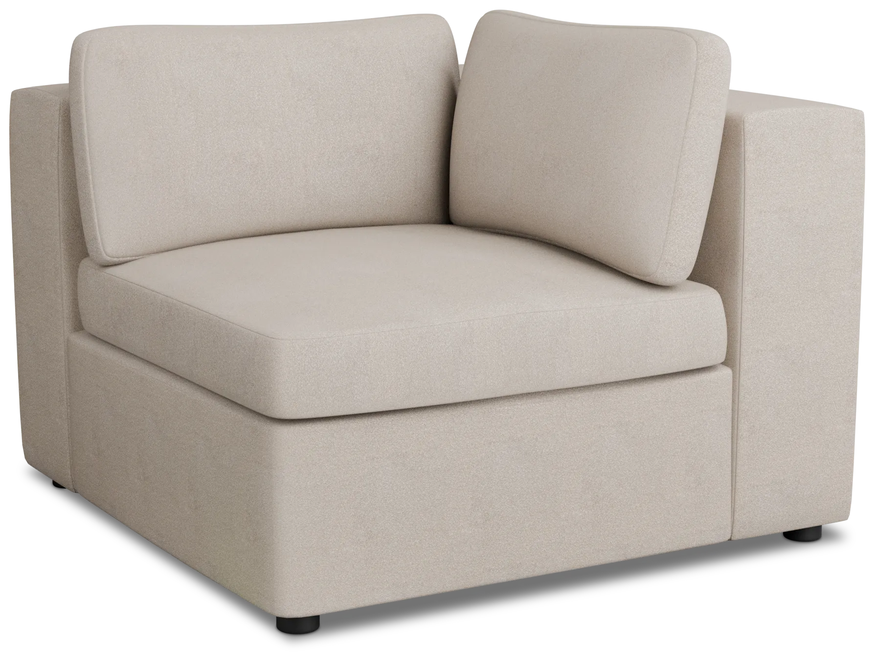 Destin Sutton Beige Fabric Corner Chair