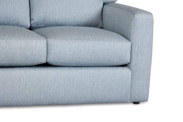 Rhodes Light Blue Fabric Loveseat