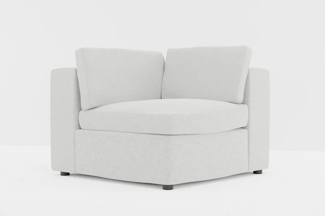 Destin Delray Pewter Fabric Corner Chair