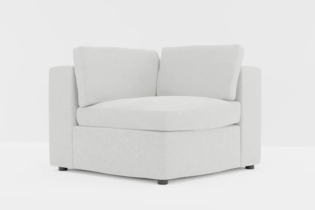 Destin Delray Pewter Fabric Corner Chair Destin Delray Pewter Fabric Corner Chair
