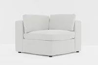 Destin Delray Pewter Fabric Corner Chair