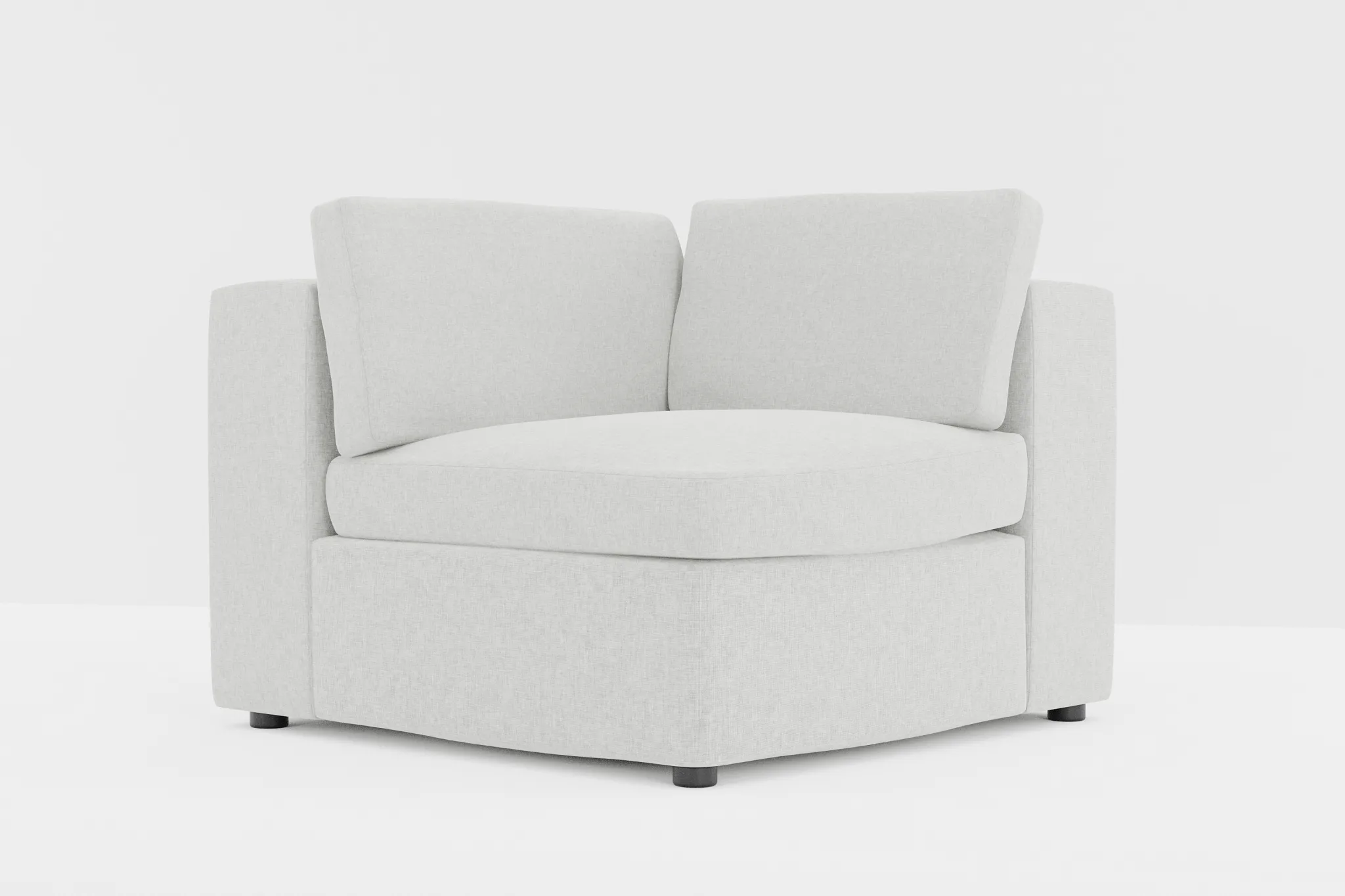 Destin Delray Pewter Fabric Corner Chair