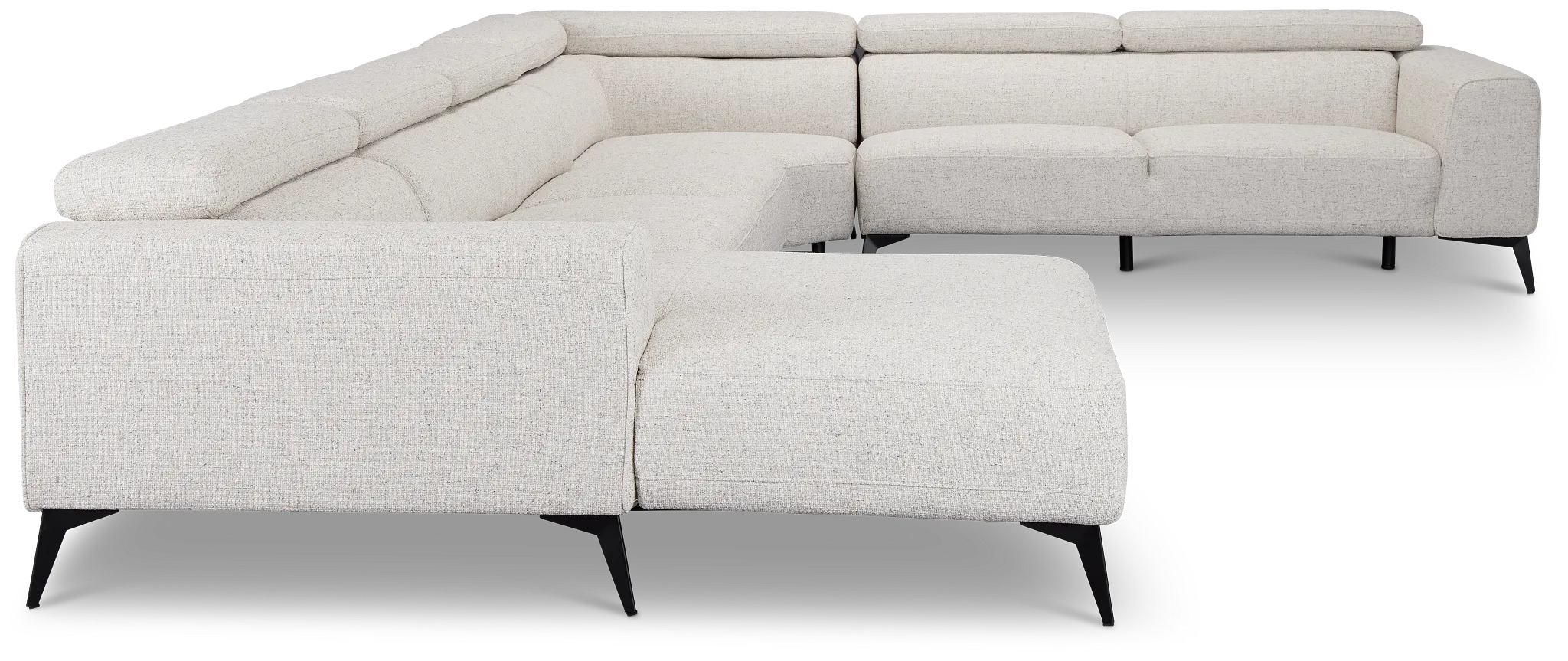 Alina Beige Fabric Medium Left Chaise Sectional