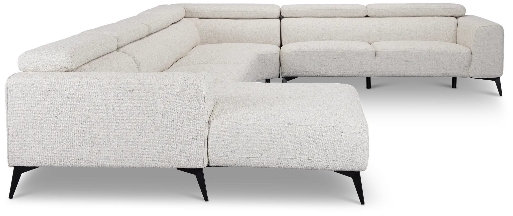 Alina Beige Fabric Medium Left Chaise Sectional Alina Beige Fabric Medium Left Chaise Sectional
