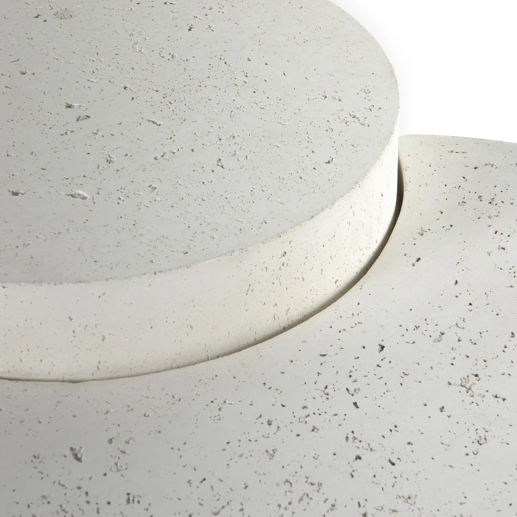 Four Hands Miza White Large Round Coffee Table