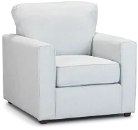 Avalon Light Blue Fabric Chair