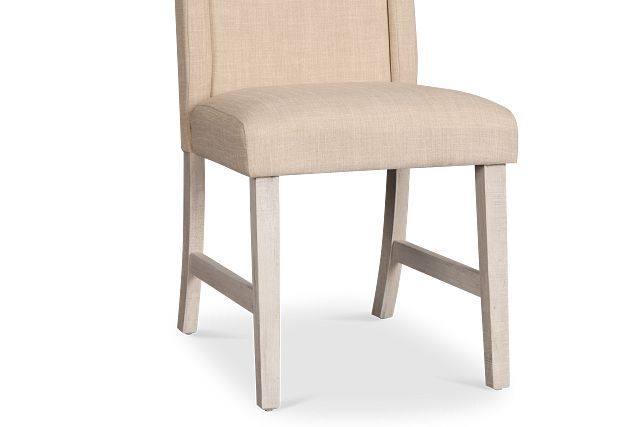 Delray White Upholstered Side Chair