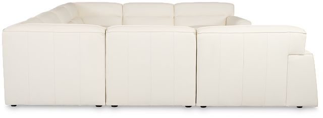 Blanca White Leather 8-piece Modular Sectional
