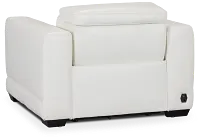 Lombardy White Micro Power Recliner