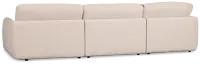 Jules Ivory Velvet 4-piece Left Facing Bumper Sectional