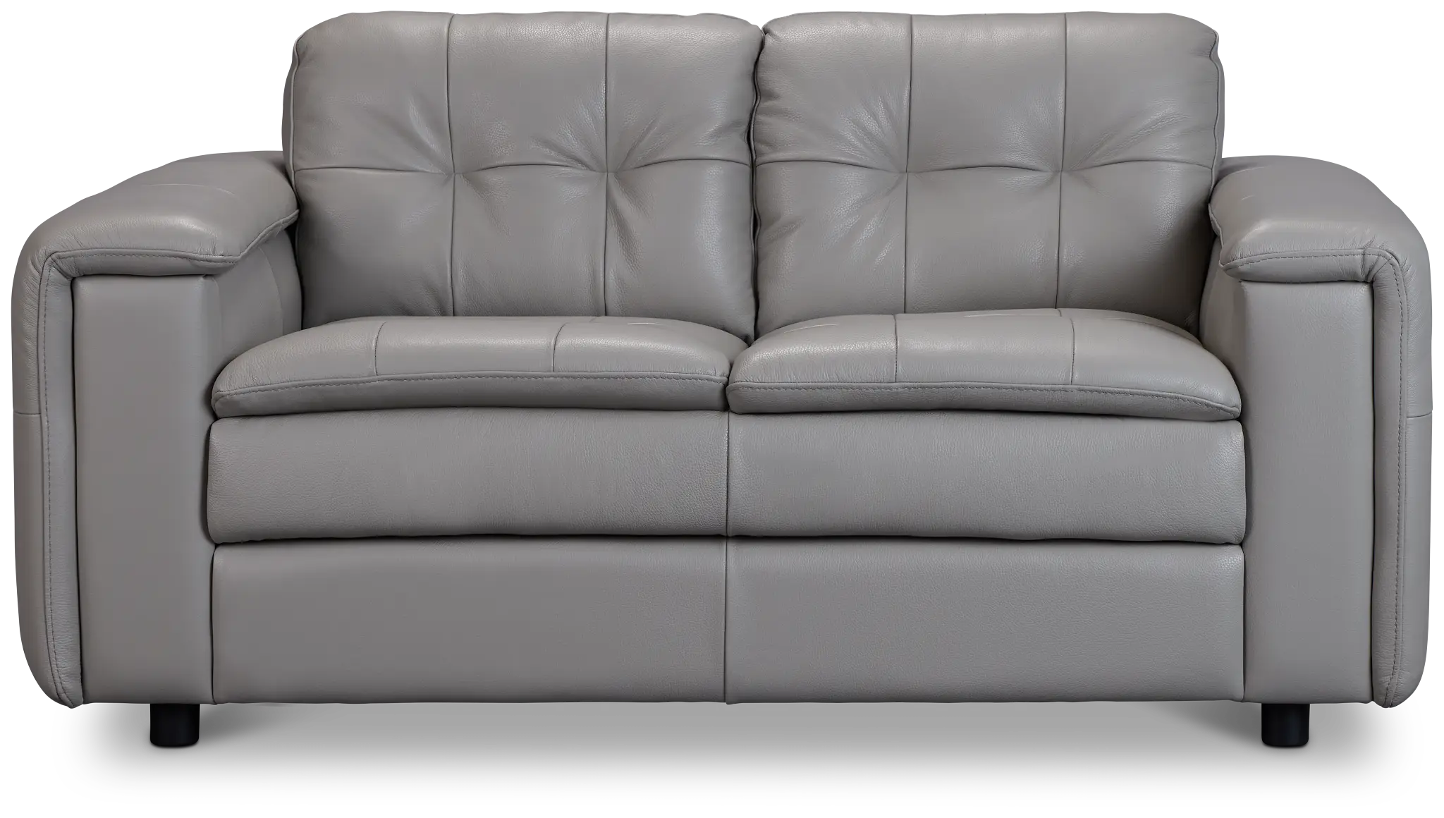 Rowan Gray Leather Loveseat Rowan Gray Leather Loveseat