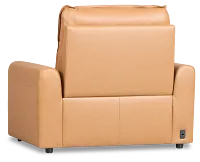Edison Medium Brown Lthr/vinyl Power Recliner With Power Headrest