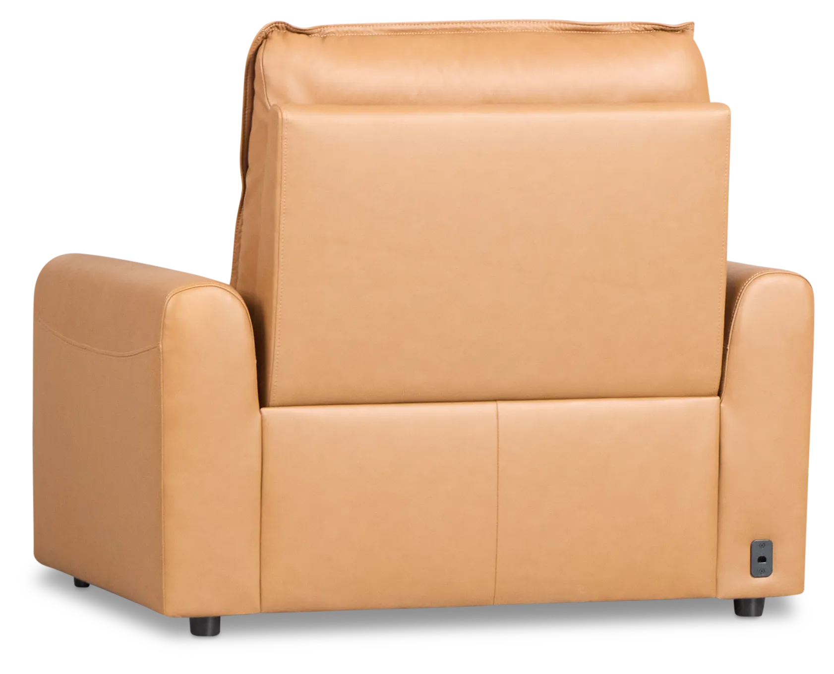 Edison Medium Brown Lthr/vinyl Power Recliner With Power Headrest