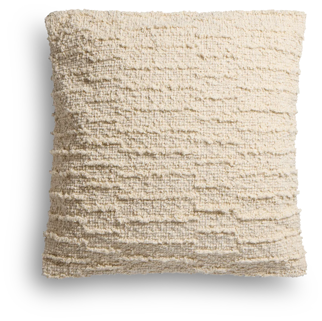 Kirby Ivory 22" Square Accent Pillow