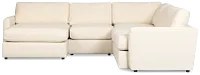 Maxwell Light Beige Fabric Medium Left Chaise Sectional