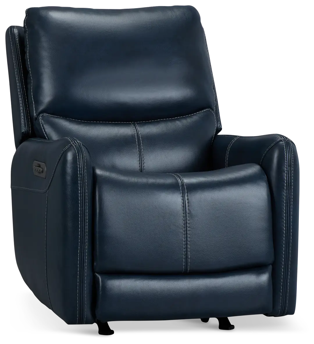 Jonas Dark Blue Lthr/vinyl Power Recliner With Heat And Massage Jonas Dark Blue Lthr/vinyl Power Recliner With Heat And Massage
