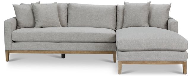 Emma Gray Fabric Right Chaise Sectional