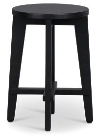 Boden Black Wood Round Chairside Table