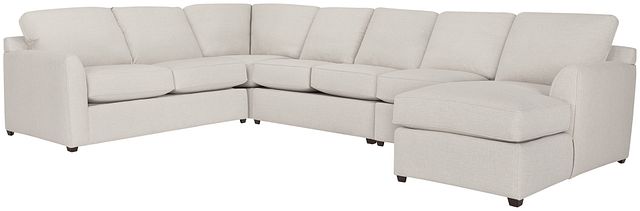 Asheville Light Taupe Fabric Right Chaise Innerspring Sleeper Sectional