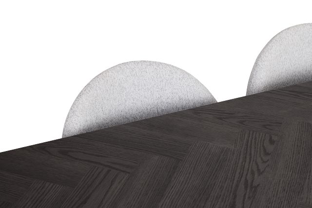 Brentwood Dark Tone Rect Table & 4 Upholstered Chairs