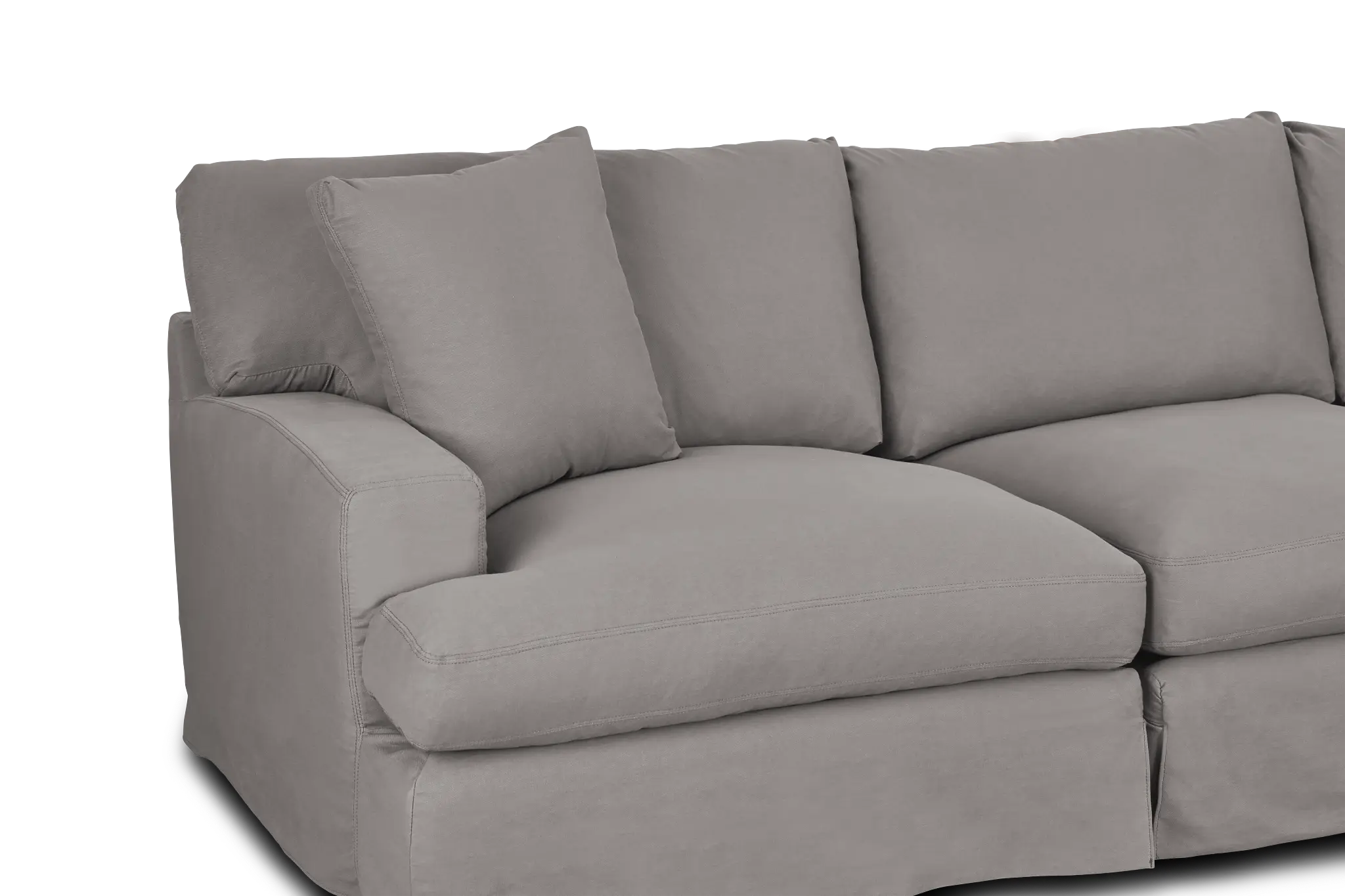 Delilah Gray Fabric Large Two-arm Sectional Delilah Gray Fabric Large Two-arm Sectional