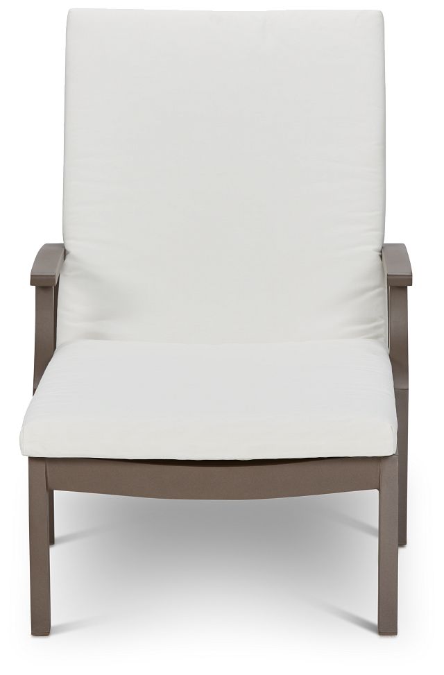 Raleigh White Aluminum Cushioned Chaise