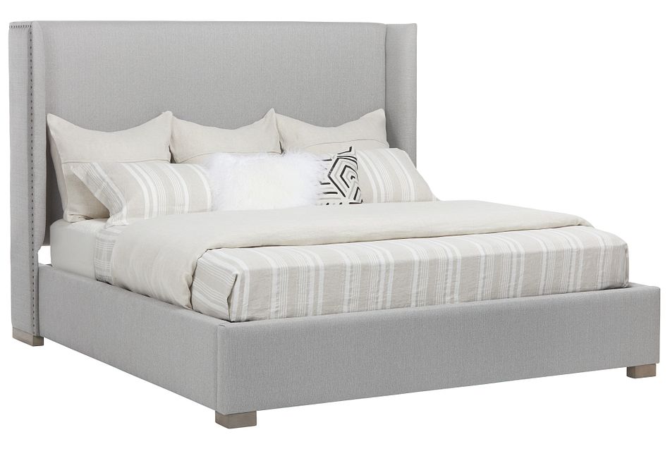 Zephyr Gray Uph Platform Bed