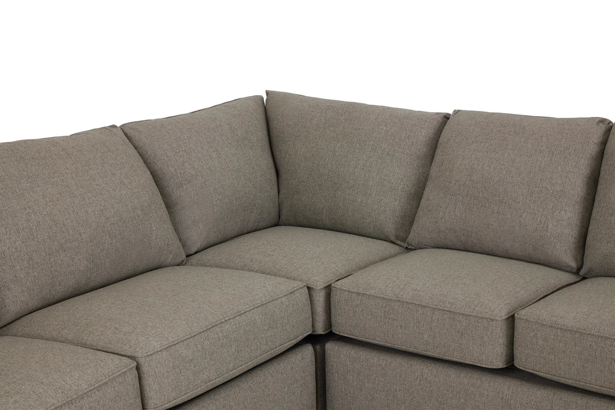 Asheville Brown Fabric Large Right Chaise Sectional