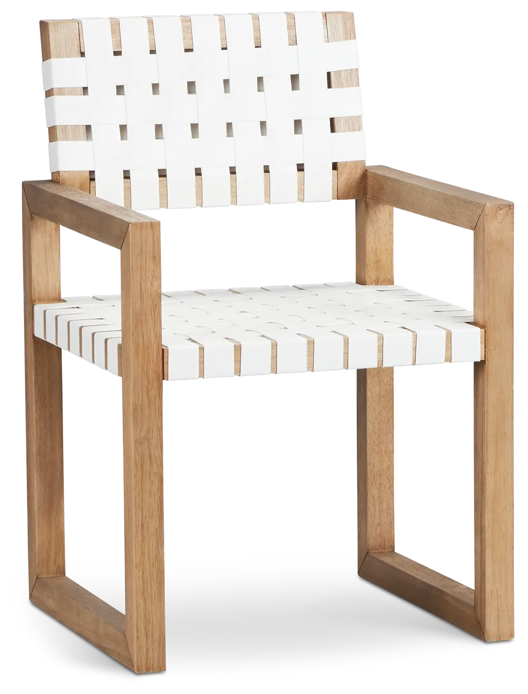 Haven White Woven Leather Arm Chair Haven White Woven Leather Arm Chair