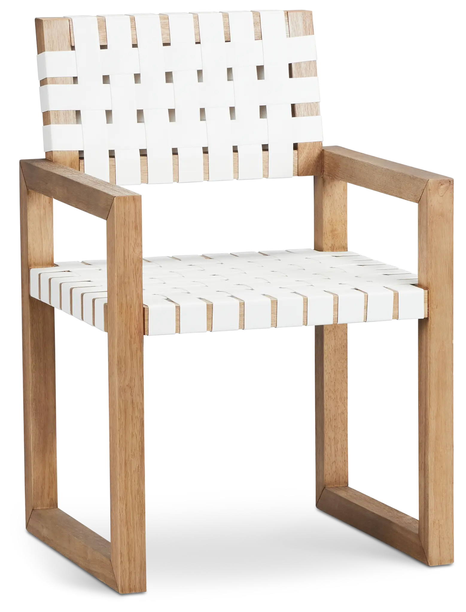 Haven White Woven Leather Arm Chair Haven White Woven Leather Arm Chair