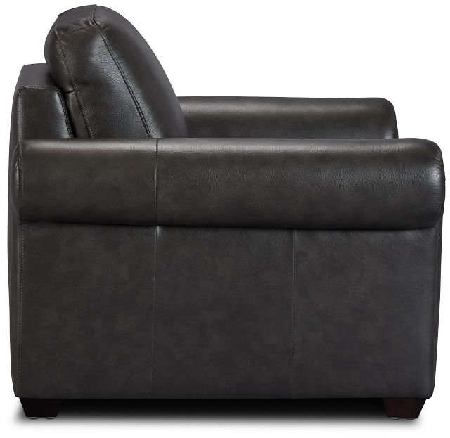 Lincoln Dark Gray Lthr/vinyl Chair