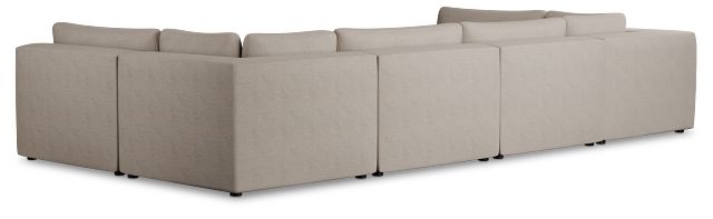 Destin Sutton Beige Fabric 8-piece Pit Sectional