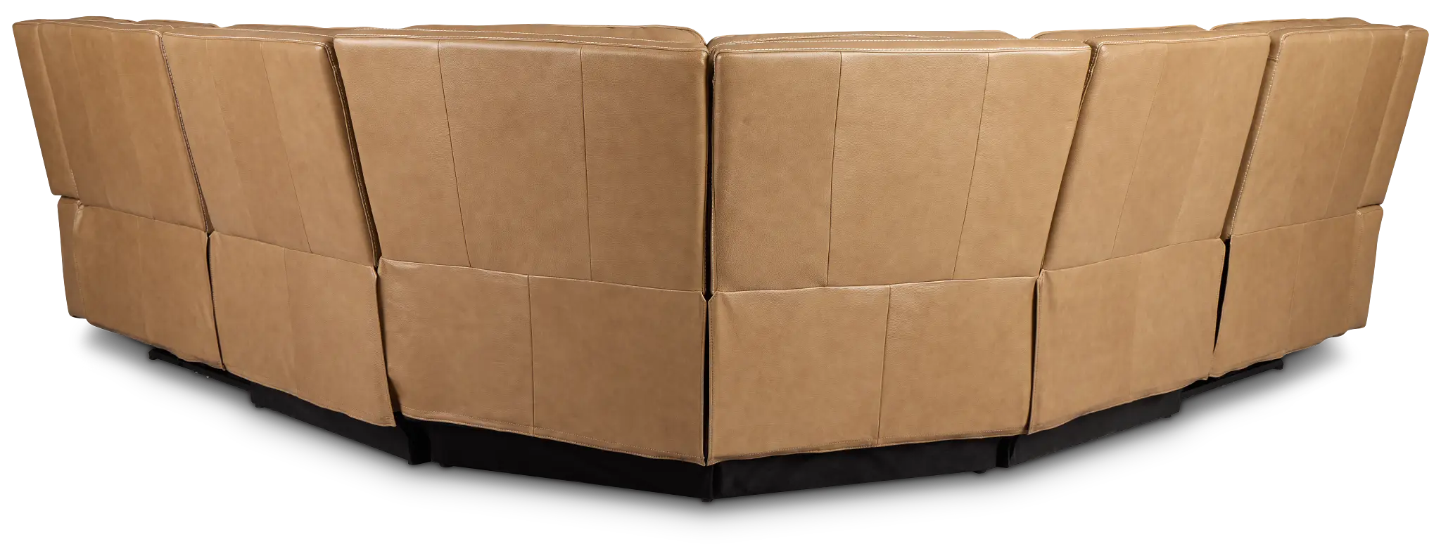 Jasper Light Brown Leather Small Two-arm Power Reclining Sectional Jasper Light Brown Leather Small Two-arm Power Reclining Sectional