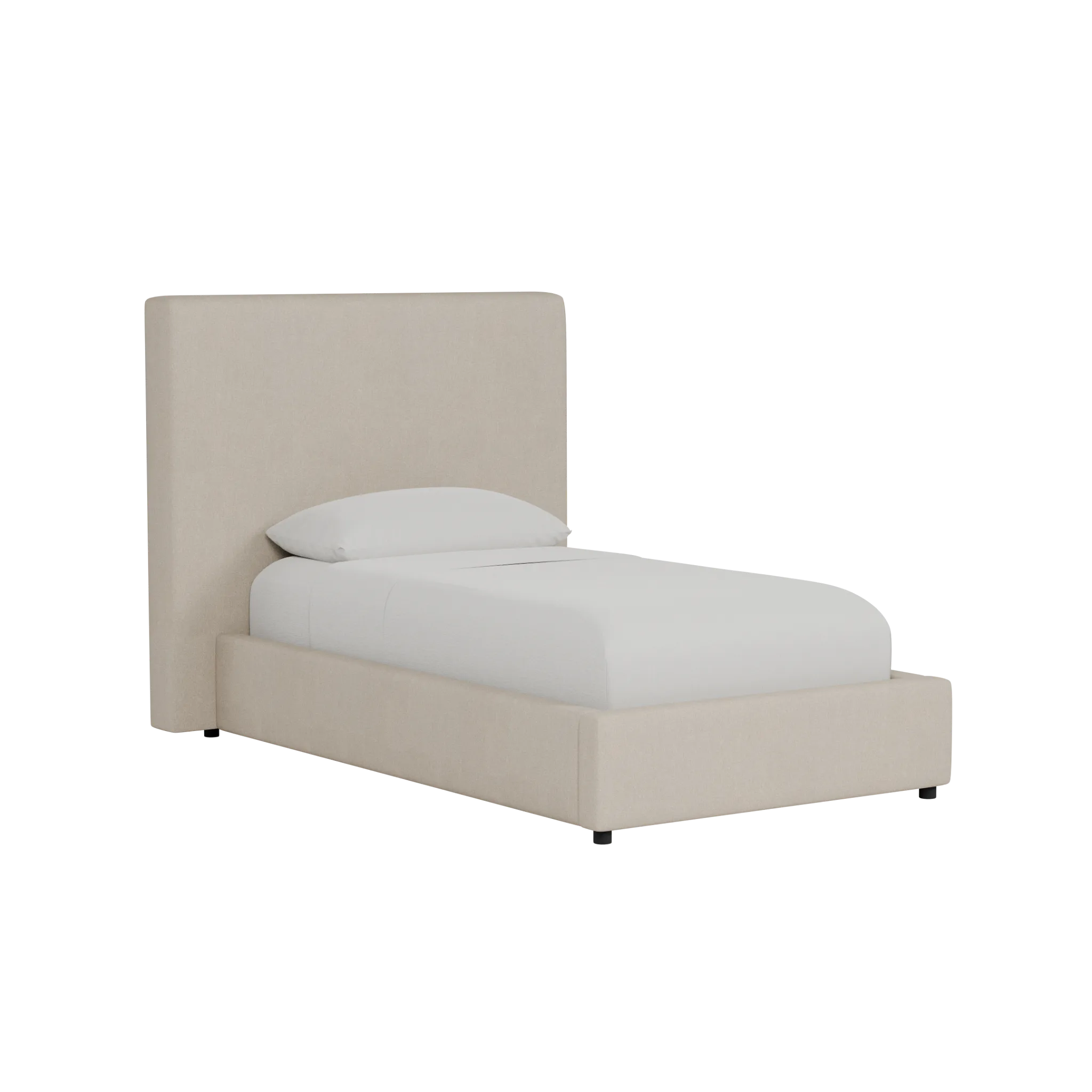 Grayton Peyton Beige 54" Upholstered Platform Bed