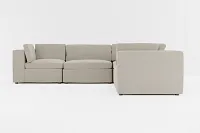 Destin Elevation Khaki Fabric 5-piece Modular Sectional
