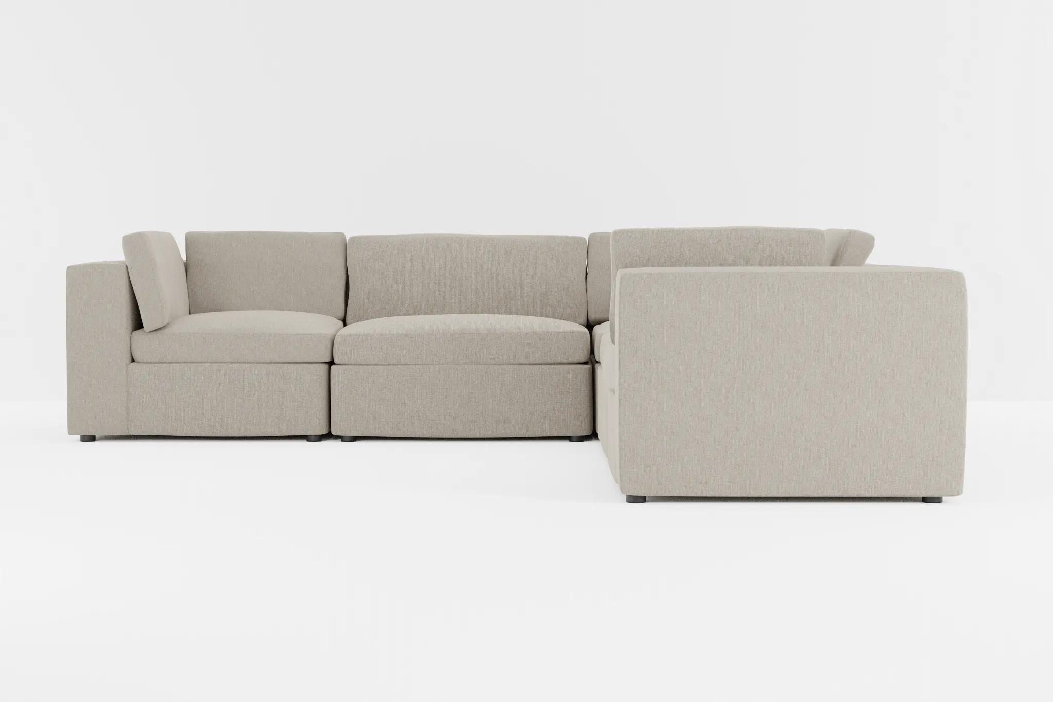 Destin Elevation Khaki Fabric 5-piece Modular Sectional