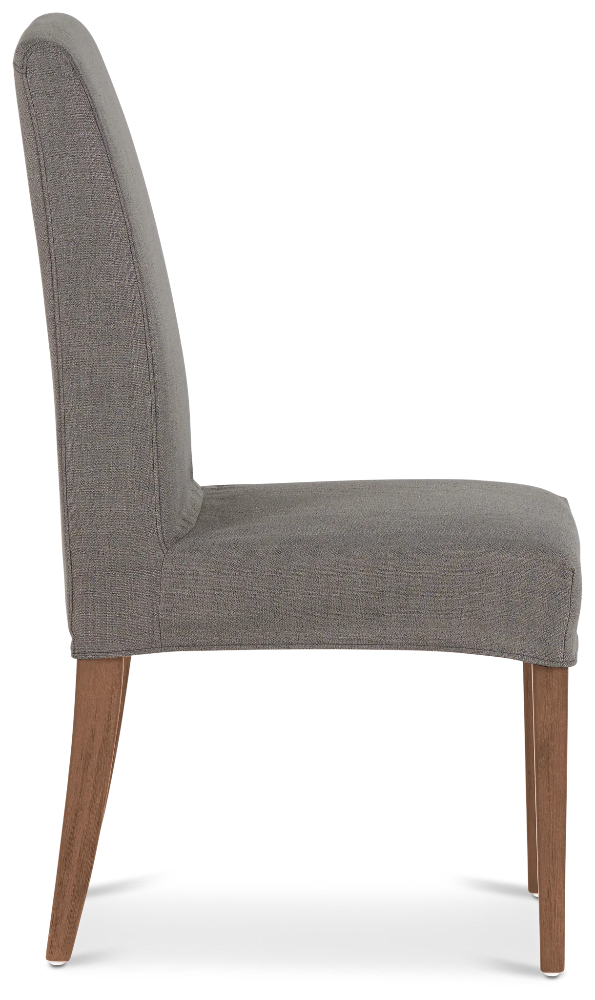 Harbor Dark Gray Short Slipcover Chair With Light Tone Leg
