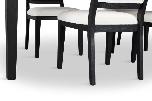 Alden Black Rect Table & 4 Chairs