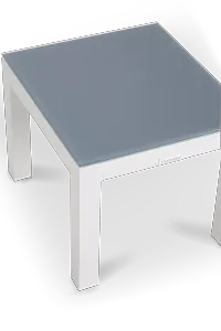 Lisbon3 White End Table